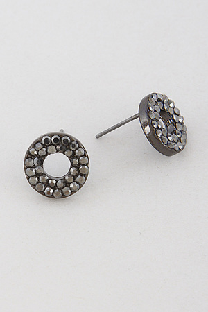 Circle Stud Rhinestone Earrings 7EAC5